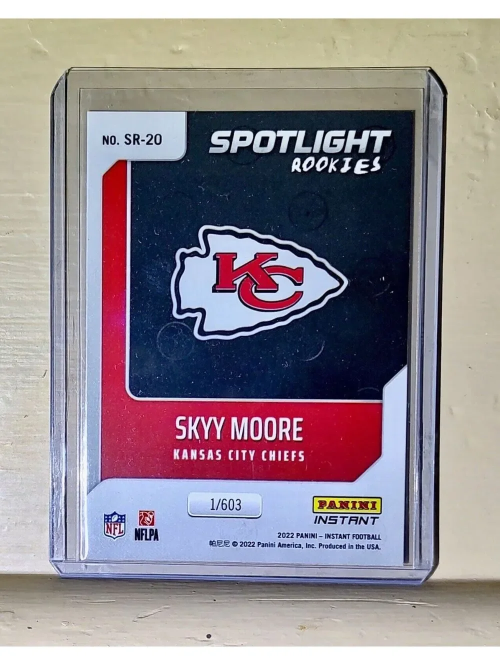 Skyy Moore 2022 NFL Panini #20 Spotlight Rookie Football Card 1/603